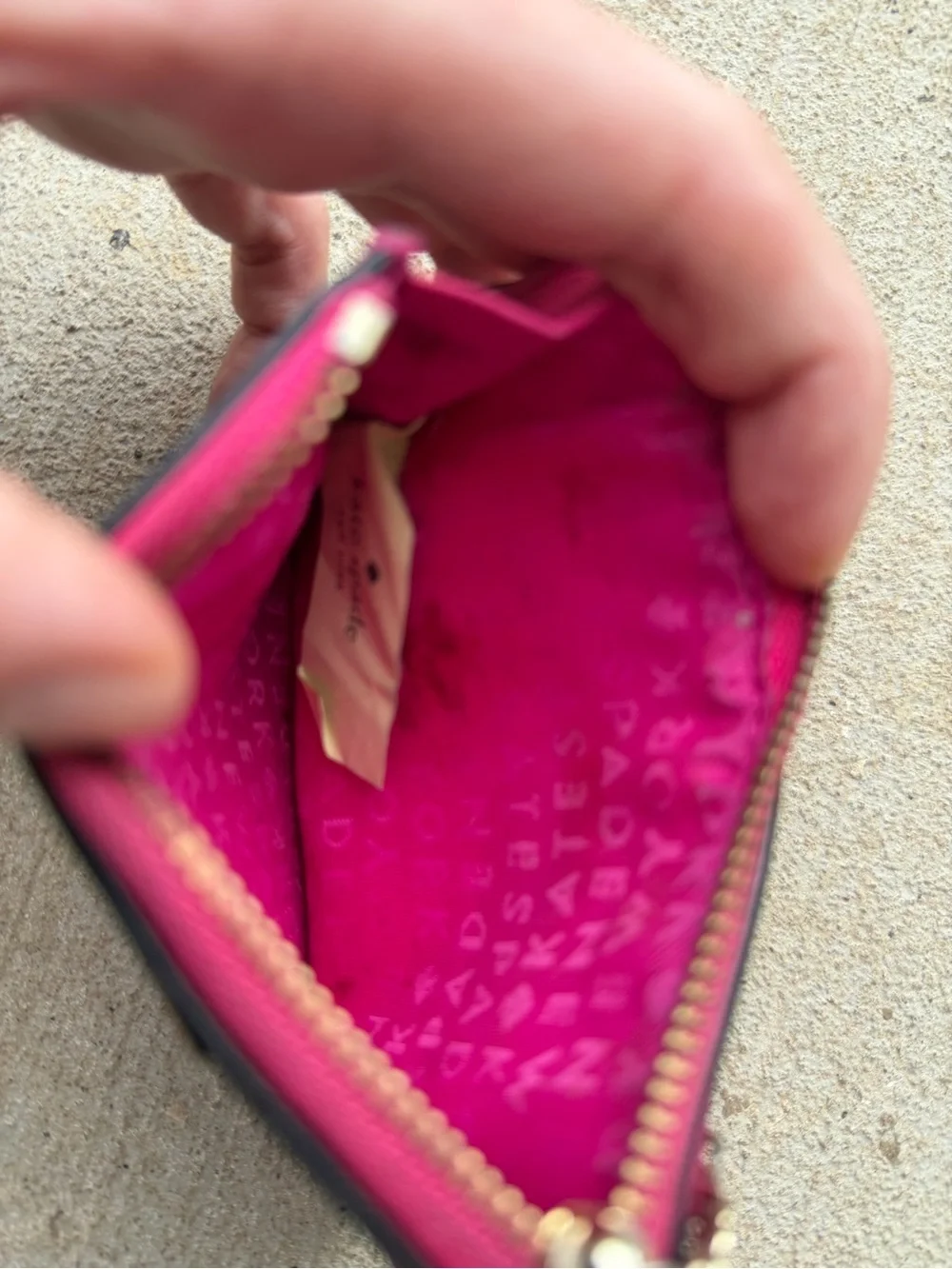 Kate Spade Zipper Card Holder With Key Chain